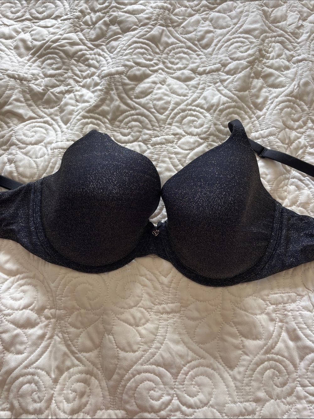 Victoria's Secret Black Shimmer T-Shirt Bra